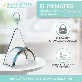 img 3 attached to 👜 CLOSETLY Handbag Hangers: Stylish Acrylic Purse & Bag Holder Hook for Organized Closet Display (1 Pack)