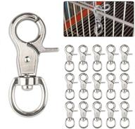 🔗 versatile and durable 15pcs trigger snap hooks: ideal for pet cages, keychains, lanyards, and more! logo