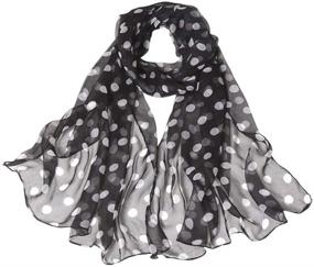 img 1 attached to Floral Chiffon Scarves Shawls Adults Women's Accessories