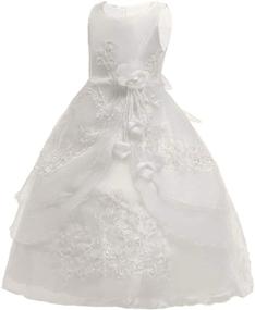 img 2 attached to Birthday Bliss: Little Embroidered Beaded Petticoat for Girls' Clothing