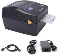 🏷️ homier high speed thermal shipping label printer - commercial direct usb barcode qr code printer for shipping & clothing tags - express label printing, 4x6, black logo