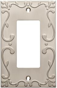 img 4 attached to 🔲 Satin Nickel Classic Lace Single Decorator Wall Plate/ Switch Plate/Cover by Franklin Brass W35072-SN-C: Stylish and Functional Design