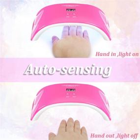 img 3 attached to Lavender Violets 24W Gel UV LED Nail Lamp, Pink Nail Light Dryer with Timer and Auto-sensor for Gel Nail Polish - Model J720