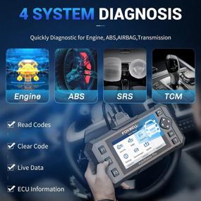 img 2 attached to 🔍 FOXWELL NT614 Elite OBD2 Scanner - ABS/SRS/Transmission/Check Engine Light Code Reader Scan Tool with EPB/Oil Light Reset - Airbag Diagnostic Scanner for Cars