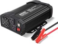 🔌 800w power inverter for trucks and rvs - 12v dc to 110v ac converter with dual ac outlets and 22.1a usb ports - car inverter logo