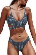 cupshe women's bikini swimsuit: trendy tie low rise two piece bathing suit logo