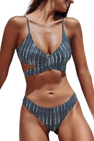 img 4 attached to CUPSHE Women's Bikini Swimsuit: Trendy Tie Low Rise Two Piece Bathing Suit