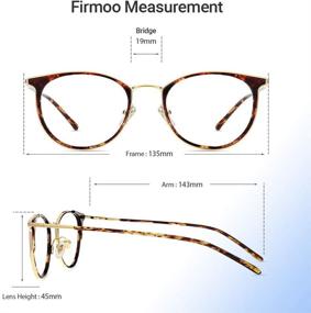 img 1 attached to 🤓 Firmoo Blue Light Blocking Glasses: Say Goodbye to Eyestrain with Vintage Horn Round Computer Glasses for Women and Men (Tortoise Shell)