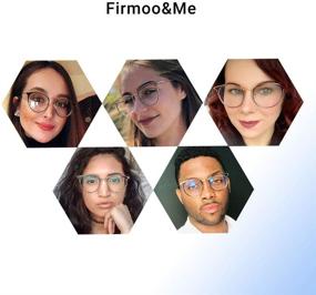 img 2 attached to 🤓 Firmoo Blue Light Blocking Glasses: Say Goodbye to Eyestrain with Vintage Horn Round Computer Glasses for Women and Men (Tortoise Shell)