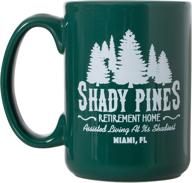 ☕ 15oz deluxe double-sided green shady pines retirement home mug - coffee tea mug logo