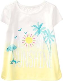 img 4 attached to 👚 Прекрасные детские футболки Gymboree для девочек с коротким рукавом: сочетание качества и стиля