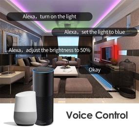 img 2 attached to 32.8ft WiFi LED Strip Lights: Alexa & Google Home Compatible, Music Sync, App Control, Waterproof