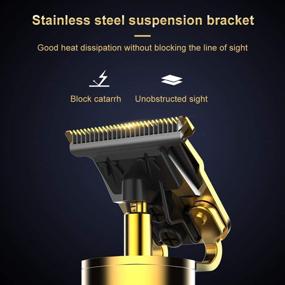 img 1 attached to 🔥 Surker Pro Li T-Blade Trimmer: Cordless Electric Hair Trimmers with Zero-Gap Detailing & Barber-Grade Liners for Men – Rechargeable Beard Shaver (Gold)