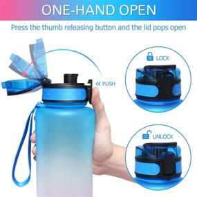 img 1 attached to 💧 SELENECHEN Large 50oz Motivational Water Bottle with Time Marker - Leakproof Tritan BPA Free Water Jug for Fitness, Gym, and Outdoor Sports - Ensure Adequate Daily Hydration