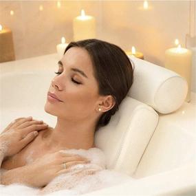 img 3 attached to 🛀 Ultimate Comfort and Luxury: 3D Mesh Bath Pillow with 6 Powerful Suction Cups for Unmatched Support and Relaxation in All Bathtubs