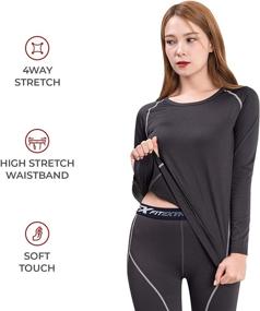 img 2 attached to 🔥 Womens MAXHEAT Fleece Lined Thermal Underwear by FITEXTREME - Optimal Performance Long Johns