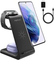 agokud 3 in 1 wireless charger: fast charging station for samsung galaxy watch3/2/gear s3, buds pro/live, s21/s20/note20 logo