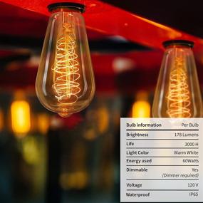 img 3 attached to 🌟 Brightown Incandescent Dimmable Decorative Filament: Enhance your space with vintage charm and adjustable ambiance