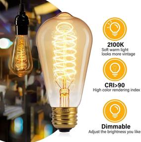 img 2 attached to 🌟 Brightown Incandescent Dimmable Decorative Filament: Enhance your space with vintage charm and adjustable ambiance