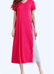 img 3 attached to DEENRSEE Womens Dresses Summer Sleeeve Women's Clothing