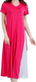 img 4 attached to DEENRSEE Womens Dresses Summer Sleeeve Women's Clothing