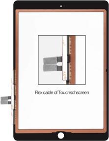 img 1 attached to iPad 6 9.7-inch 2018 Touch Screen Digitizer Replacement with Adhesive, Tools, and Tempered Glass - A1893 A1954 Glass Repair Parts (No LCD, No Home Button)