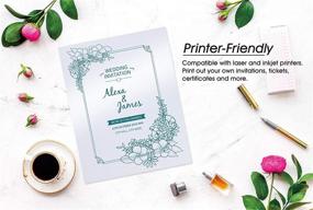 img 1 attached to 🎉 100-Pack Metallic Cardstock Paper - White Shimmer, 92 lb Cover, Double Sided & Printer Friendly - Ideal for Weddings, Birthdays, Crafts - Letter Size Sheets, 8.5 x 11 Inches