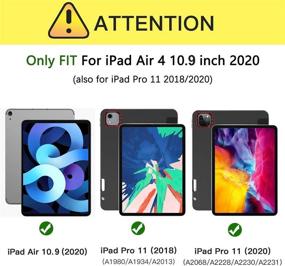 img 3 attached to BMOUO iPad Air 4 Case for Kids - Shockproof Turquoise Case with Built-in 📱 Screen Protector and Lightweight Design - Compatible with iPad Air 4th Generation 10.9/iPad Pro 11 2020