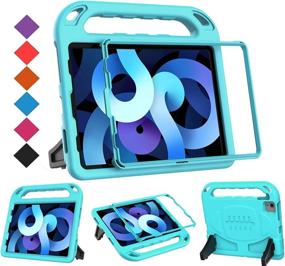img 4 attached to BMOUO iPad Air 4 Case for Kids - Shockproof Turquoise Case with Built-in 📱 Screen Protector and Lightweight Design - Compatible with iPad Air 4th Generation 10.9/iPad Pro 11 2020