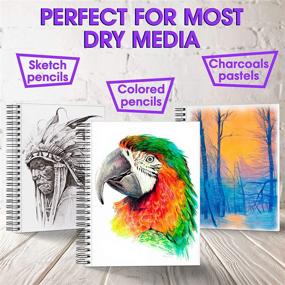 img 2 attached to 📚 Artisto Premium Sketch Book Set - 9x12", Spiral Bound, Pack of 2, 200 Sheets: Perfect for Kids, Teens & Adults, Acid-Free Drawing Paper Included!