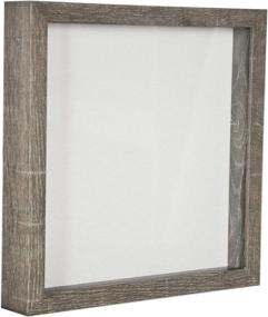 img 4 attached to 🖼️ 12x12 Gray Barnwood Deep Depth Display Box/frame with Linen Back, Easy Hanging - Perfect for Displaying Photos, Medals, Awards, Tickets