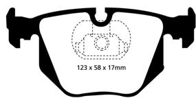 img 1 attached to EBC Yellowstuff DP41118R Тормозная колодка для высокой производительности на улице и треке