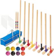 speedarmis 8 players croquet set: regulation size with rubber wood mallets, colored pe ball & wickets – fun lawn game for kids, teens, and adults логотип