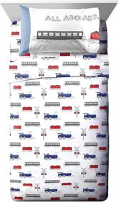 img 2 attached to ✨ Детский комплект Jay Franco Trend Collector All Aboard на двуспальную кровать из 5 предметов – Включает комфортное одеяло и комплект постельного белья – Высококачественный микрофибровый текстиль, устойчивый к выцветанию – Очень мягкое и прочное.