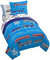 ✨ детский комплект jay franco trend collector all aboard на двуспальную кровать из 5 предметов – включает комфортное одеяло и комплект постельного белья – высококачественный микрофибровый текстиль, устойчивый к выцветанию – очень мягкое и прочное. логотип