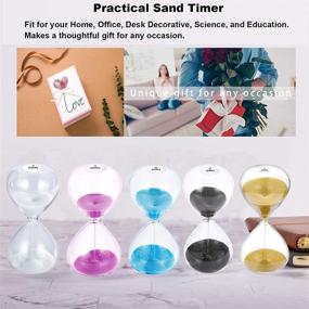 img 2 attached to ⏳ SuLiao Sand Timer 5 Minute Hourglass: Large 5.1 Inch Gold Sand Clock, Hour Glass Sandglass for Kids, Games, Classroom, Home, Desk, Office Decor