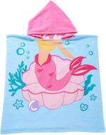 полотенце с капюшоном jhong108 для детей от 1 до 6 лет: супер поглощающее мягкое микрофибровое пончо для маленьких девочек - универсальное для купания, плавания, бассейна и душа. логотип