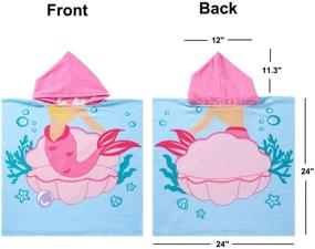 img 2 attached to JHONG108 Kids Hooded Beach Towel for Ages 1-6: Super Absorbent Soft Microfiber Poncho Towel for Toddler Baby Girls - Multi-use for Bathing, Swimming, Pool, and Shower