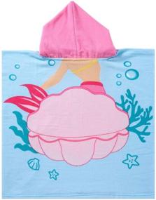 img 3 attached to JHONG108 Kids Hooded Beach Towel for Ages 1-6: Super Absorbent Soft Microfiber Poncho Towel for Toddler Baby Girls - Multi-use for Bathing, Swimming, Pool, and Shower