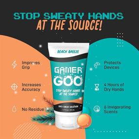 img 3 attached to 🎮 Gamer Goo - Sweat-Resistant Hand Antiperspirant, Non-Sticky Drying Lotion for Enhanced Gamer Grip, Hand Cream for Gamers and Athletes, Beach Breeze Scent, 1.7oz