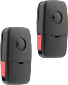 img 1 attached to 🔑 Car Flip Key Fob Keyless Entry Remote for 2002-2004 Audi A4 A6 A8 Allroad Cabriolet RS6 S4 S6 S8 TT Quattro - Set of 2