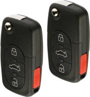 🔑 car flip key fob keyless entry remote for 2002-2004 audi a4 a6 a8 allroad cabriolet rs6 s4 s6 s8 tt quattro - set of 2 logo