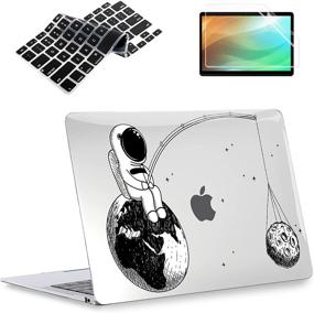 img 4 attached to 👨 G JGOO MacBook Air 13 Inch Case 2020 2019 2018 Release A2337 M1 A2179 A1932, Astronaut Design, Hard Shell Case + Screen Protector + Keyboard Cover for Retina Display & Touch ID