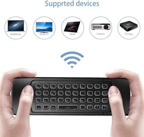 img 2 attached to 🔥 Yalanle MX3 Air Mouse: Backlit Fly Air Mouse with Wireless Keyboard and Infrared Remote Control for Android TV Box, PC, Xbox, Projector, and More