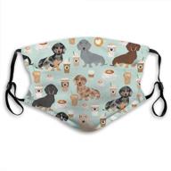 🐶 dachshund pattern balaclavas with replaceable dachsie features logo