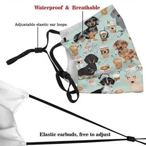 img 1 attached to 🐶 Dachshund Pattern Balaclavas with Replaceable Dachsie Features