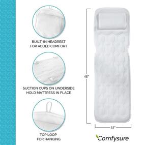 img 3 attached to Подушка для ванны ComfySure, большого размера