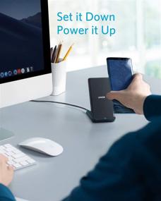 img 3 attached to ⚡ Беспроводная зарядка Anker PowerWave Stand | Сертифицирована по стандарту Qi для iPhone 12, 12 Mini, 12 Pro Max, SE, 11, 11 Pro, 11 Pro Max, XR, XS Max | Зарядка на 10 Вт для Galaxy S20, S10, S9, S8, Note 10 | Адаптер питания не включен