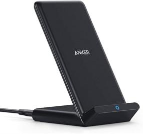 img 4 attached to ⚡ Беспроводная зарядка Anker PowerWave Stand | Сертифицирована по стандарту Qi для iPhone 12, 12 Mini, 12 Pro Max, SE, 11, 11 Pro, 11 Pro Max, XR, XS Max | Зарядка на 10 Вт для Galaxy S20, S10, S9, S8, Note 10 | Адаптер питания не включен