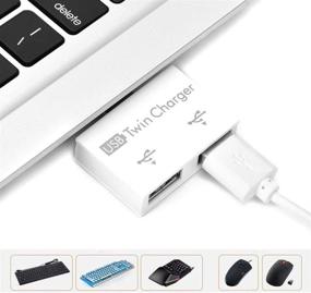 img 3 attached to 🔌 Bewinner USB 2.0 Hub – Portable Aluminum Alloy Connection Adapter with Rugged & Durable Transparent Design and Two USB Ports